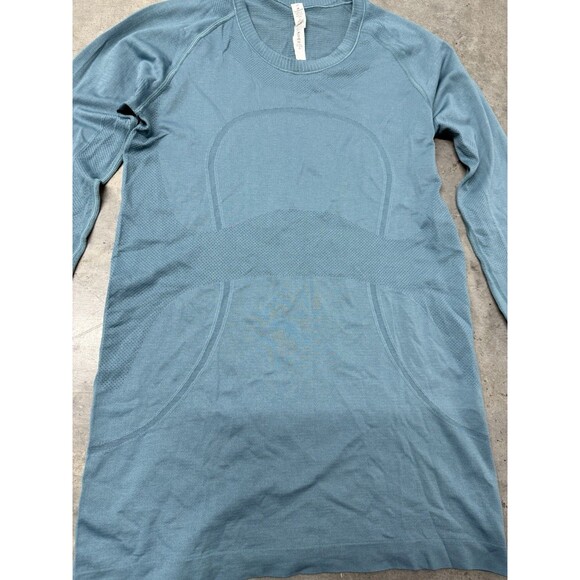Lululemon Swiftly Tech Long Sleeve Crew. Pacific Breeze. Blue Teal.Womens. Sz 10 - Picture 15 of 16